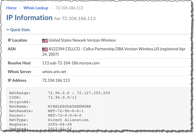 how to track ip address from phone number